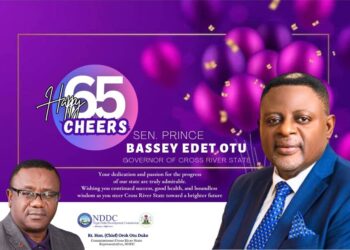 Rt. Hon. Orok Otu Duke felicitates  With Governor Otu on his 65th birthday