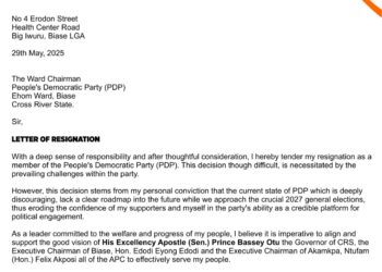 Augustine Aidam Dumps PDP, Declares Support for Governor Otu’s Vision in C/River