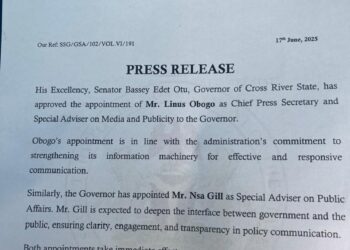 Otu reappoints Nsa Gill, names Linus Obogo Chief Press Secretary