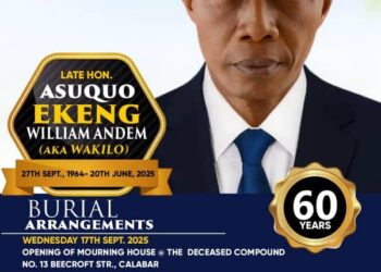 NDDC Commissioner, Rt. Hon. Orok Duke, Mourns Late Hon. Asuquo Ekeng William Andem, Hails Him as a Grassroots Icon