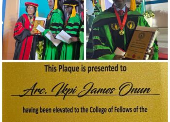 UNICAL Director of Physical Planning, Arch. James Ikpi, Inducted as Fellow of NIA