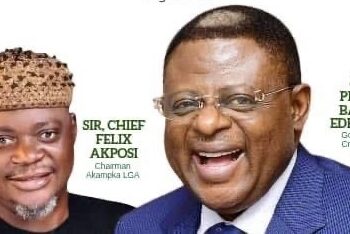 Akamkpa Chairman Felicitates Gov. Otu on MAU Honorary Doctorate, Sun Man of the Year Award