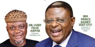 Akamkpa Chairman Felicitates Gov. Otu on MAU Honorary Doctorate, Sun Man of the Year Award